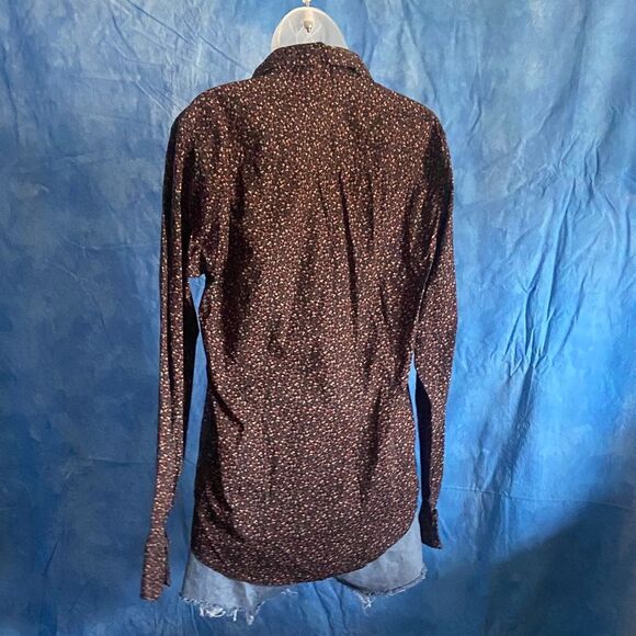 G by Guess Women's Black Floral Button-Up Shirt, Small, 2H-125T013 - Picture 5 of 8